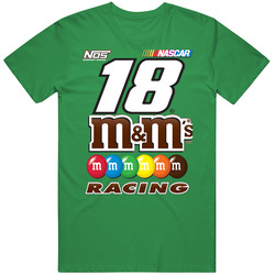 Nascar Racer Wincraft 18 Number Pin M&m Kyle Busch Classic Retro T Shirt
