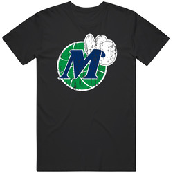 Dallas Mavericks Retro Distressed Grunge Look Classic Retro T Shirt