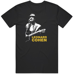 Leonard Cohen Black Classic Retro T Shirt