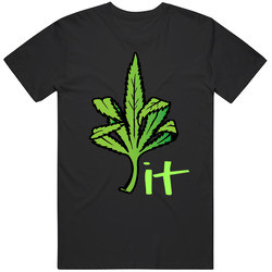 Weed Leaf Middle Finger Marijuana Cannabis Stoner 420 Classic Retro T Shirt