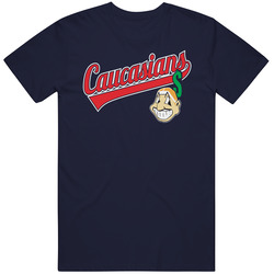 Caucasians Navy New Classic Retro T Shirt