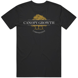 Canopy Growth Corp Logo Fan Canada Cannabis Stock Fan Classic Retro T Shirt