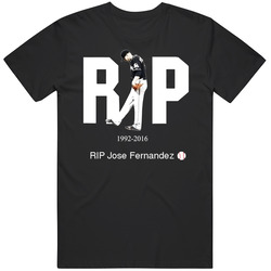 Jose Fernandez Black Classic Retro T Shirt
