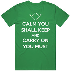 Yoda Starwars Calm You Shall Keep Classic Retro T Shirt