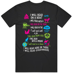 I Will Read Here Or There Or Everywhere!  Parody Tee Classic Retro T Shirt