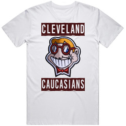 Cleveland Caucasians Baseball Funny Mascot Fans Classic Retro T Shirt