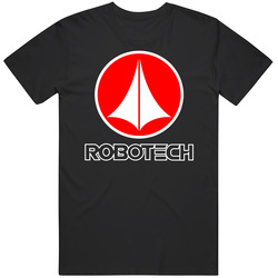 Robotech Anime Logo Men's Black T-Shirt Size S-3XL Classic Retro T Shirt