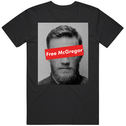Free Conor Mcgregor Mugshot Charge Prisonor Movement Slip Fan Classic Retro T Shirt