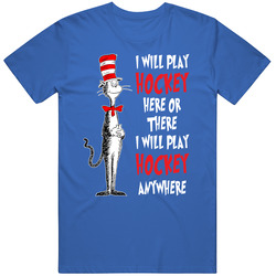 I Will Play Hockey Here Or There I Will Play Hockey Everywhere Classic Retro T Shirt