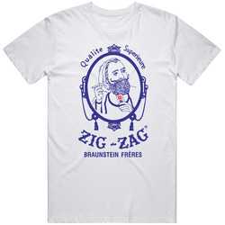 Zig Zag Man Qualite Superieure Mens White Classic Retro T Shirt