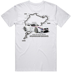 Bmw Nurburgring King Of Race Track Mens White Classic Retro T Shirt