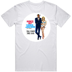 Dr No 007 James Bond Connery Retro Movie White Classic Retro T Shirt