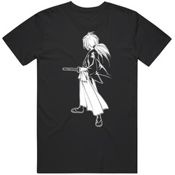 Hitokiri Battousai Himura Rurouni Kenshin Samurai X Classic Retro T Shirt