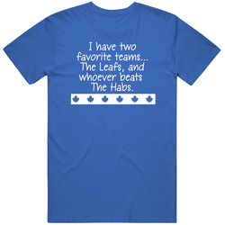 I Have Two Favorite Teams...leafs & Whoever Beats The Habs! Classic Retro T Shirt