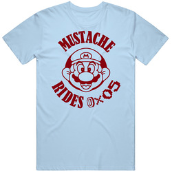 Super Mario Bros Mustache Rides Video Game Classic Retro T Shirt