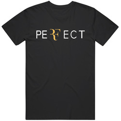 Roger Federer Rf Logo Mens Black Classic Retro T Shirt