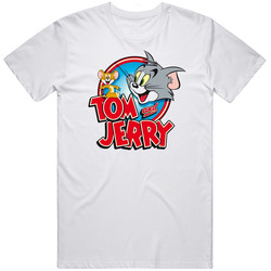 Retro Funny Tom And Jerry Cartoon Mens Classic Retro T Shirt