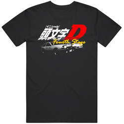 Initial D Fourth Stage Mens Black Classic Retro T Shirt