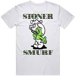 Stoner Smurf Classic Retro T Shirt