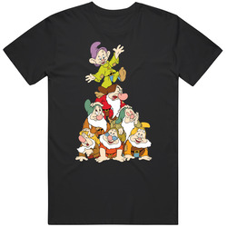 7 Dwarfs Movies Characters Cartoon Classic Retro T Shirt