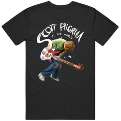 Scott Pilgrim Vs The World Movie Mens Black Classic Retro T Shirt