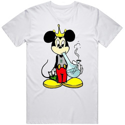 Mickey Mouse Smoking A Bong Classic Retro T Shirt