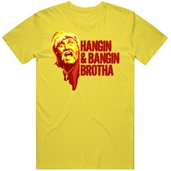 Hulk Hogan Hangin & Bangin Brotha Classic Wrestling 80s Sand Classic Retro T Shirt