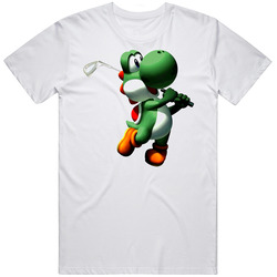 Super Mario Bros Yoshi Woods Golf Classic Retro T Shirt