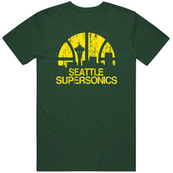 Seattle Supersonics Retro Distressed Grunge Look Classic Retro T Shirt