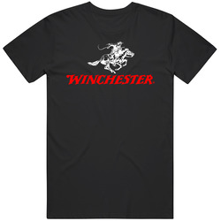 Winchester Rifle Firearm Logo Regular Fit Black Cotton Graphic Tee Mens Classic Retro T Shirt