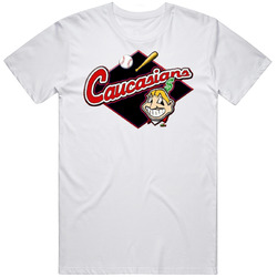 Cleveland Caucasians Baseball Semi Worn Out Look Classic Retro T Shirt