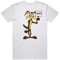 Wiley Coyote Loony Toons Cartoon Funny Classic Retro T Shirt