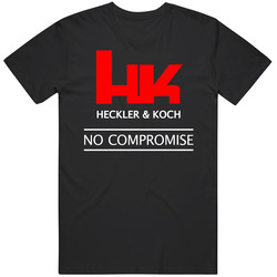 Hk Heckler & Koch Logo Mens Black Classic Retro T Shirt