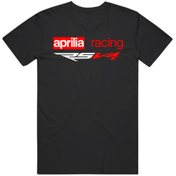 Aprilia Rsv4 Motorsport Racing Logo Men Black Classic Retro T Shirt