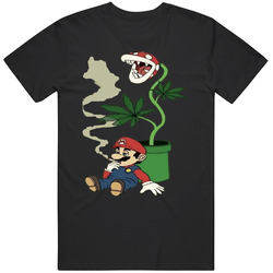 Super Mario Cannabis 420 Weed Classic Retro T Shirt