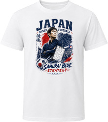 Japan Soccer Football Coach Samurai Blue Strategy T Shirt
