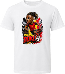 Jeremy Doku, Belgium Caricature Soccer 2026 T Shirt