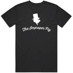 The Improper Pig Favorite Restaurant Men’s 100% Cotton Black T Shirt