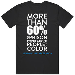 Matt Judon More Than 60 Percent Of Prison Population Are People Of Color End Mass Incarceration Political Blm Men’s 100% Cotton Black T Shirt