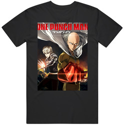 One Punch Man Anime Tv Show  Cool Fan Men’s 100% Cotton Black T Shirt