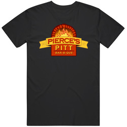 Pierce's Pitt Bar-b-que Virginia's Most Famous Restaurant Men’s 100% Cotton Black T Shirt