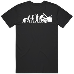 Evolution Of Mechanic Career Jobs Workplace Men’s 100% Cotton Black T Shirt