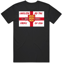 English By The Grace Of God World Cup Fifa Soccer Football Fan Men’s 100% Cotton Black T Shirt