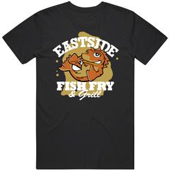 Eastside Fish Fry And Grill Favorite Restaurant Men’s 100% Cotton Black T Shirt