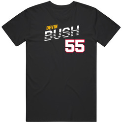Devin Bush 55 Favorite Player Fan Men’s 100% Cotton Black T Shirt