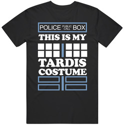 This Is My Tardis Costume Doctor Who Halloween Costume Men’s 100% Cotton Black T Shirt