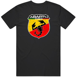 Fiat 500 Abarth Emblem Automobile Car Parts Cool Brand Logo Men’s 100% Cotton Black T Shirt