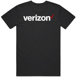 Verizon Nasdaq Company Logo Men’s 100% Cotton Black T Shirt