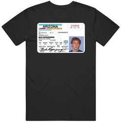 Nick Pappagiorgio Arizon Driver License Vegas Vacation Movie Chevy Chase Las Vegas Nevada Men’s 100% Cotton Black T Shirt