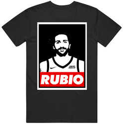 Ricky Rubio Utah Basketball Obey Parody Player Fan Men’s 100% Cotton Black T Shirt